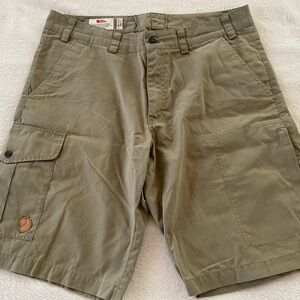 Fjallraven Tan Cargo Shorts with Durable Fabric and Versatile Style